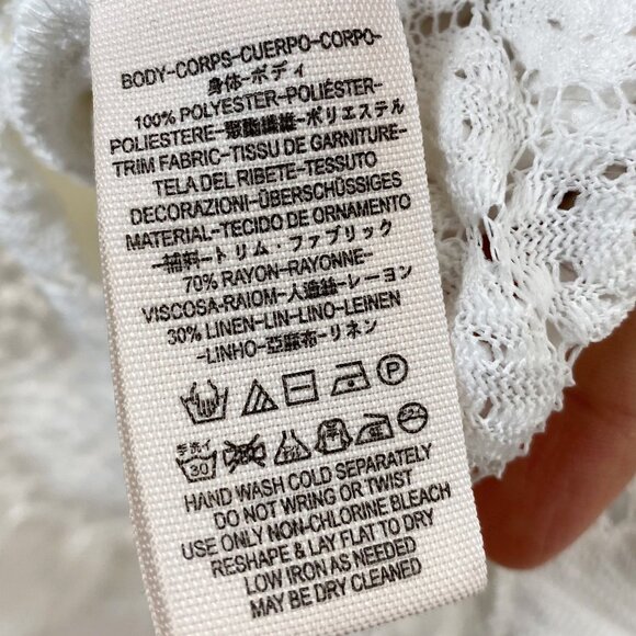 Free People | UO White Crochet Top Size Small - Picture 6 of 10